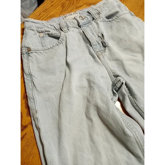 WE THE FREE Jeans Womens 24 BLUE Preowned Summer Denim DISTRESSED FLARED FLARE ? - Picture 6 of 16